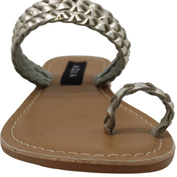 Aqua Slay Fabric Open Toe Casual Strappy Sandals - Picture 4 of 9